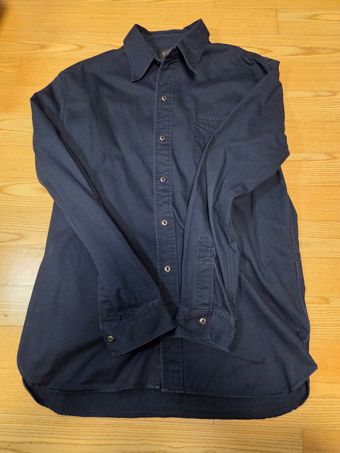 rrl 코튼린넨 네이비 셔츠 XL 상품이미지1