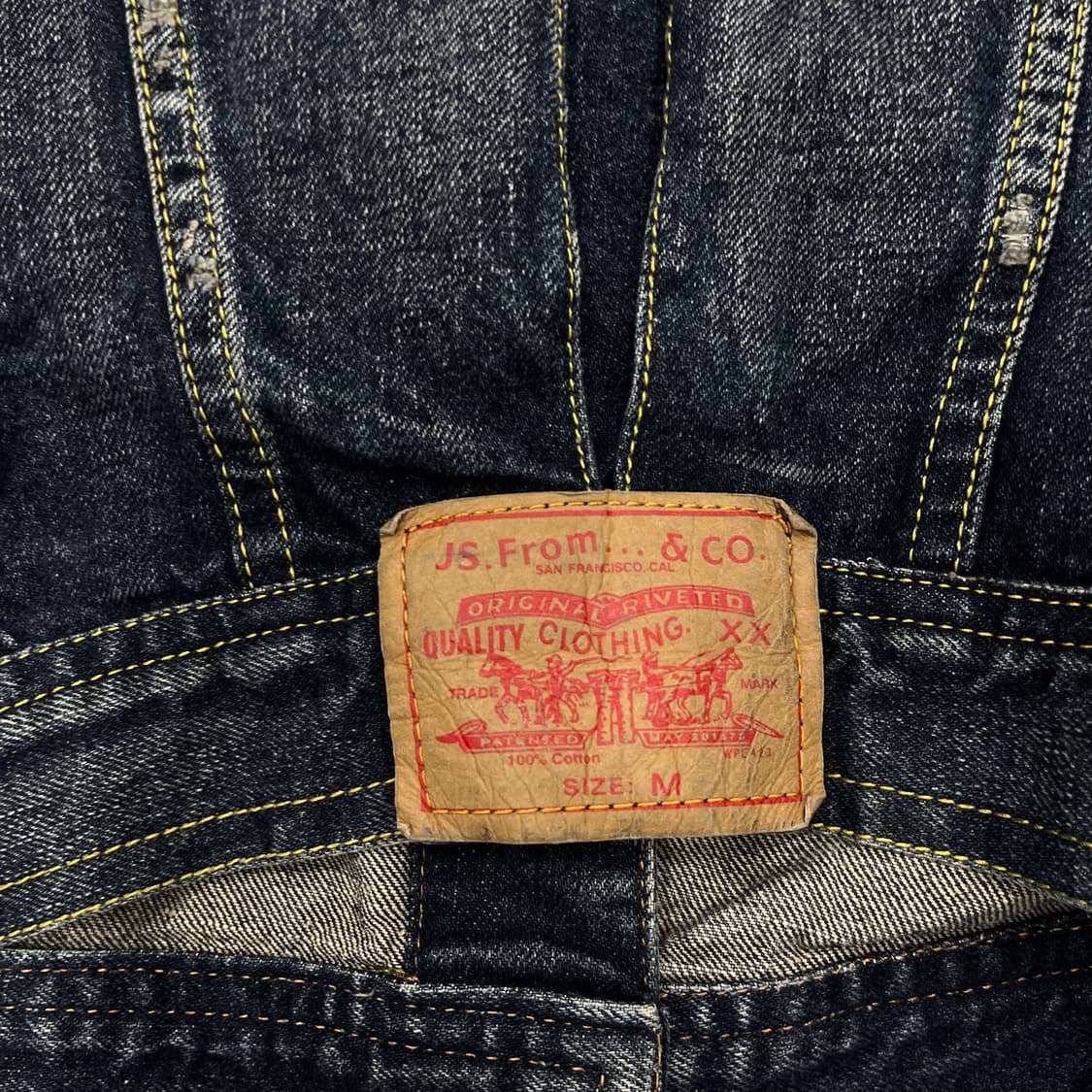 M 빈티지 워싱 디테일 데님 자켓 상품이미지5