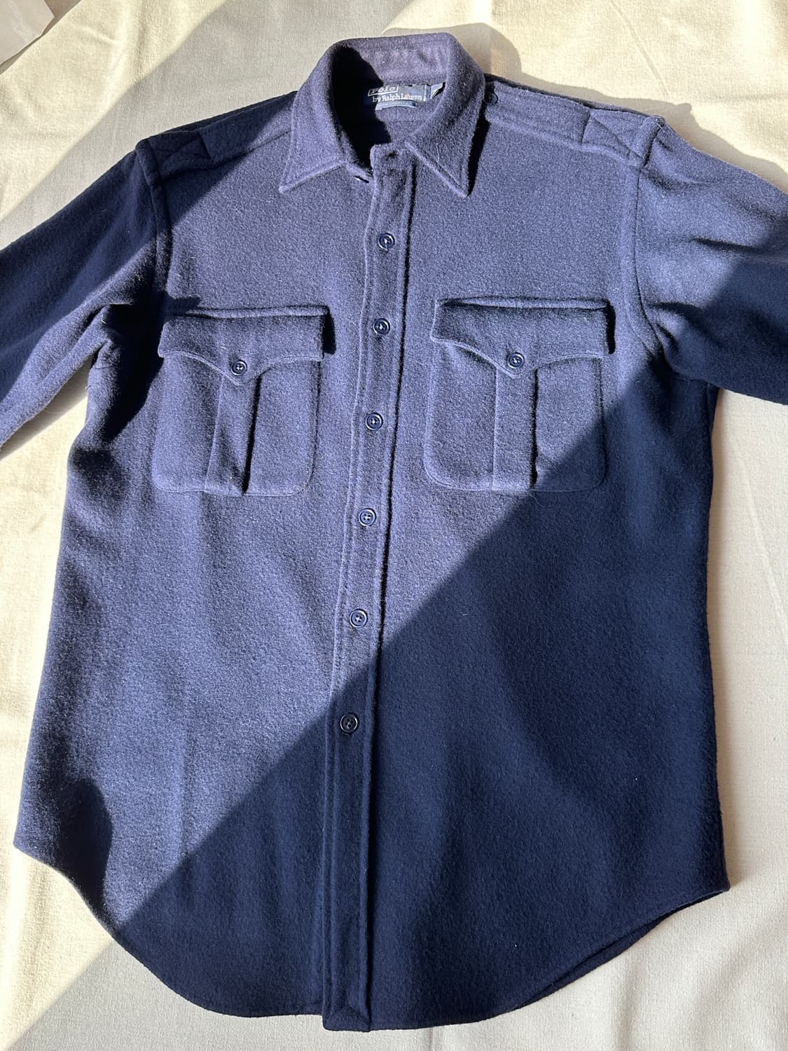 폴로 헤비 램스울 밀리터리 셔츠 M 상품이미지6