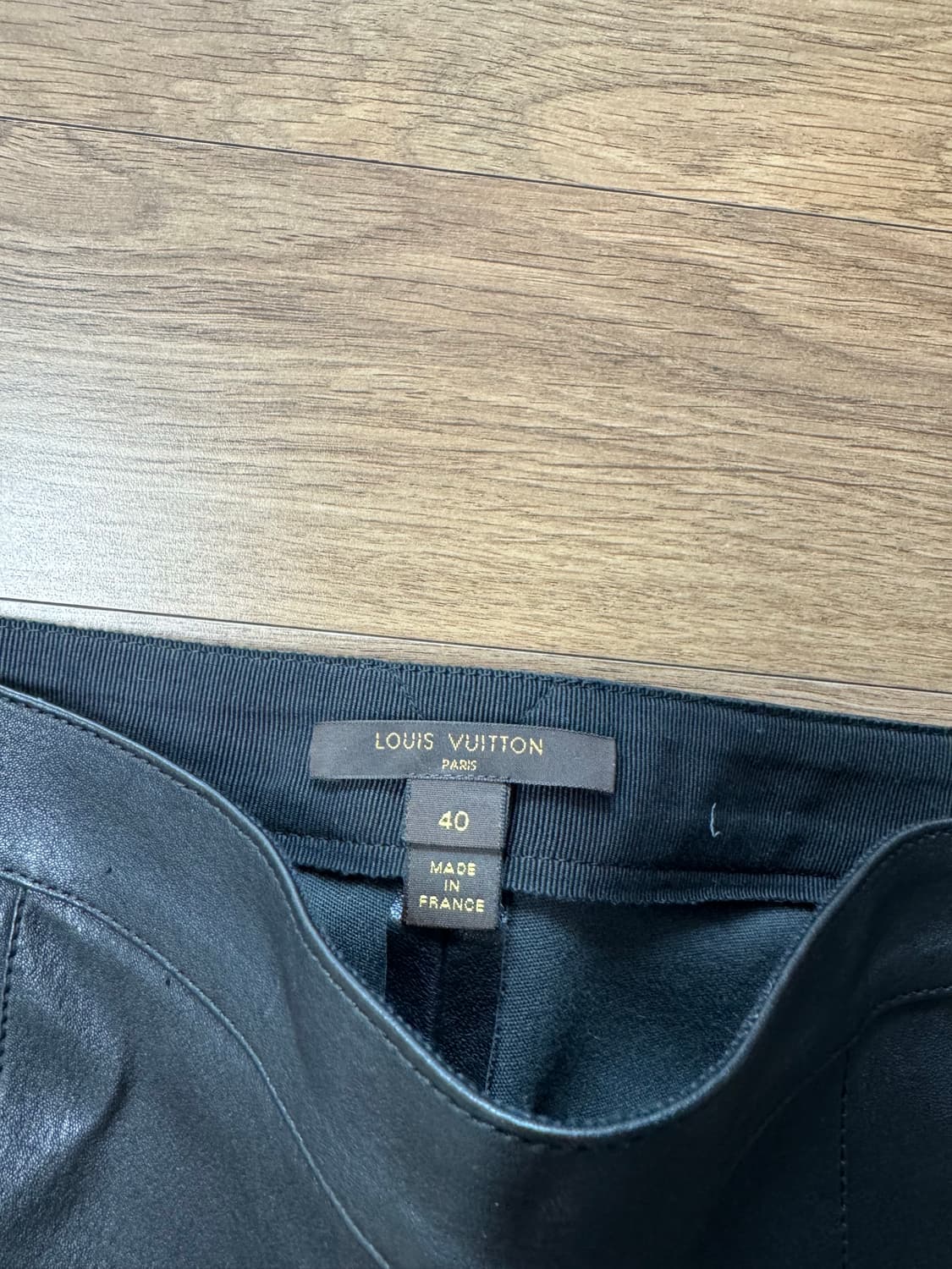 [Louis Vuitton] 루이비통 블랙 가죽 레더 팬츠 40 상품이미지4