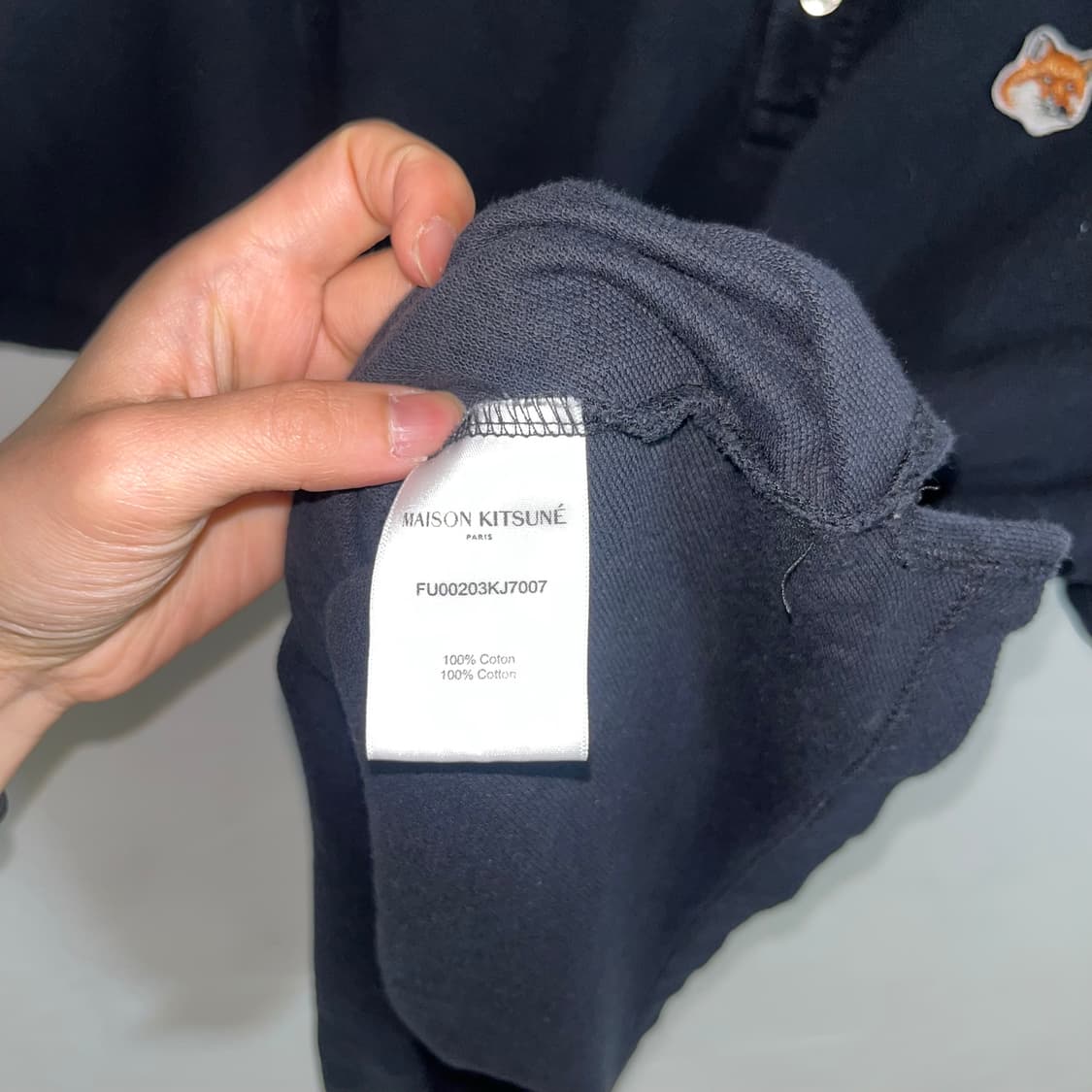 Maison Kitsuné Black Collar T-Shirt 상품이미지6