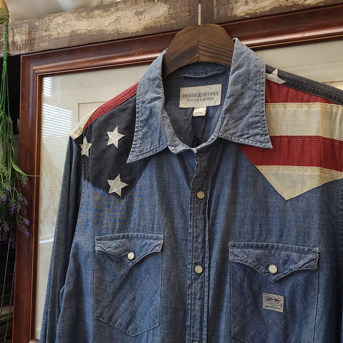 폴로 데님앤서플라이 성조기 샴브레이 워크셔츠 L 상품이미지5