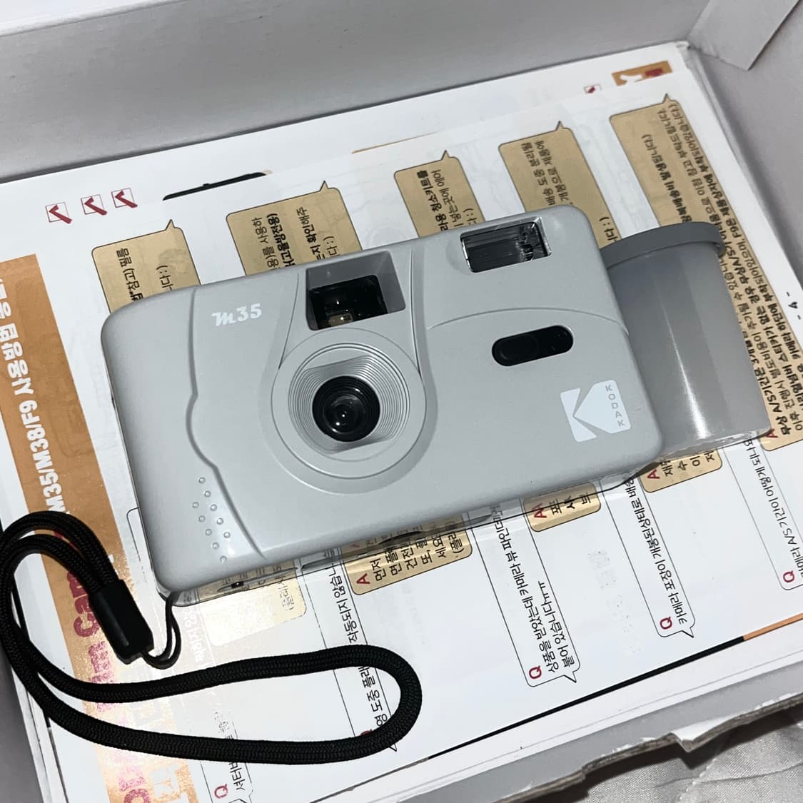 미사용 코닥 m35 필름카메라 그레이+필름 1롤 필카 다회용 토이카메라 상품이미지4