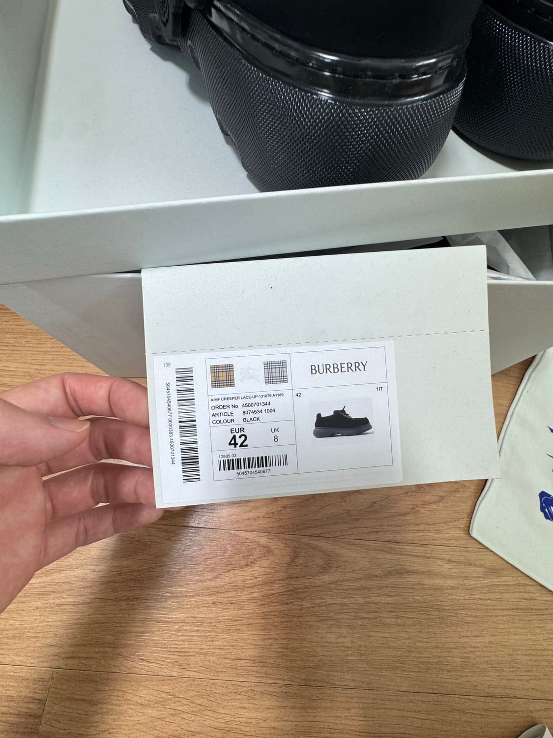 버버리 크리퍼 레이스업 블랙 EU42 270 상품이미지9