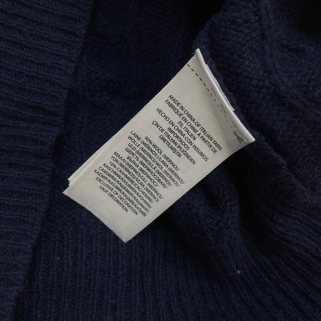 폴로 랄프로렌 포니 로고 케이블 니트 네이비 상품이미지5