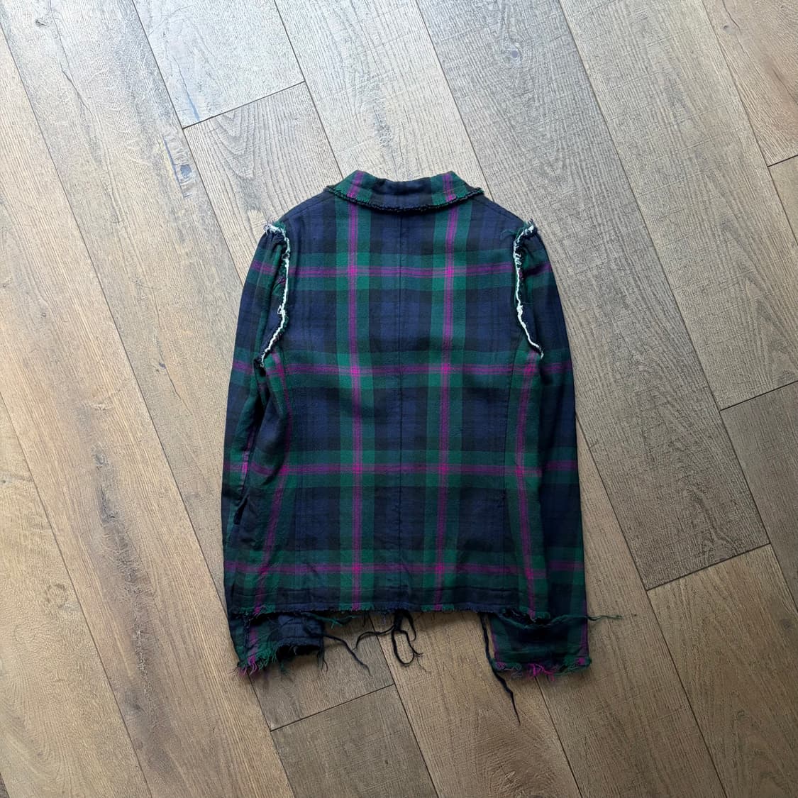 Check Closing Detail Distressed Jacket 상품이미지7