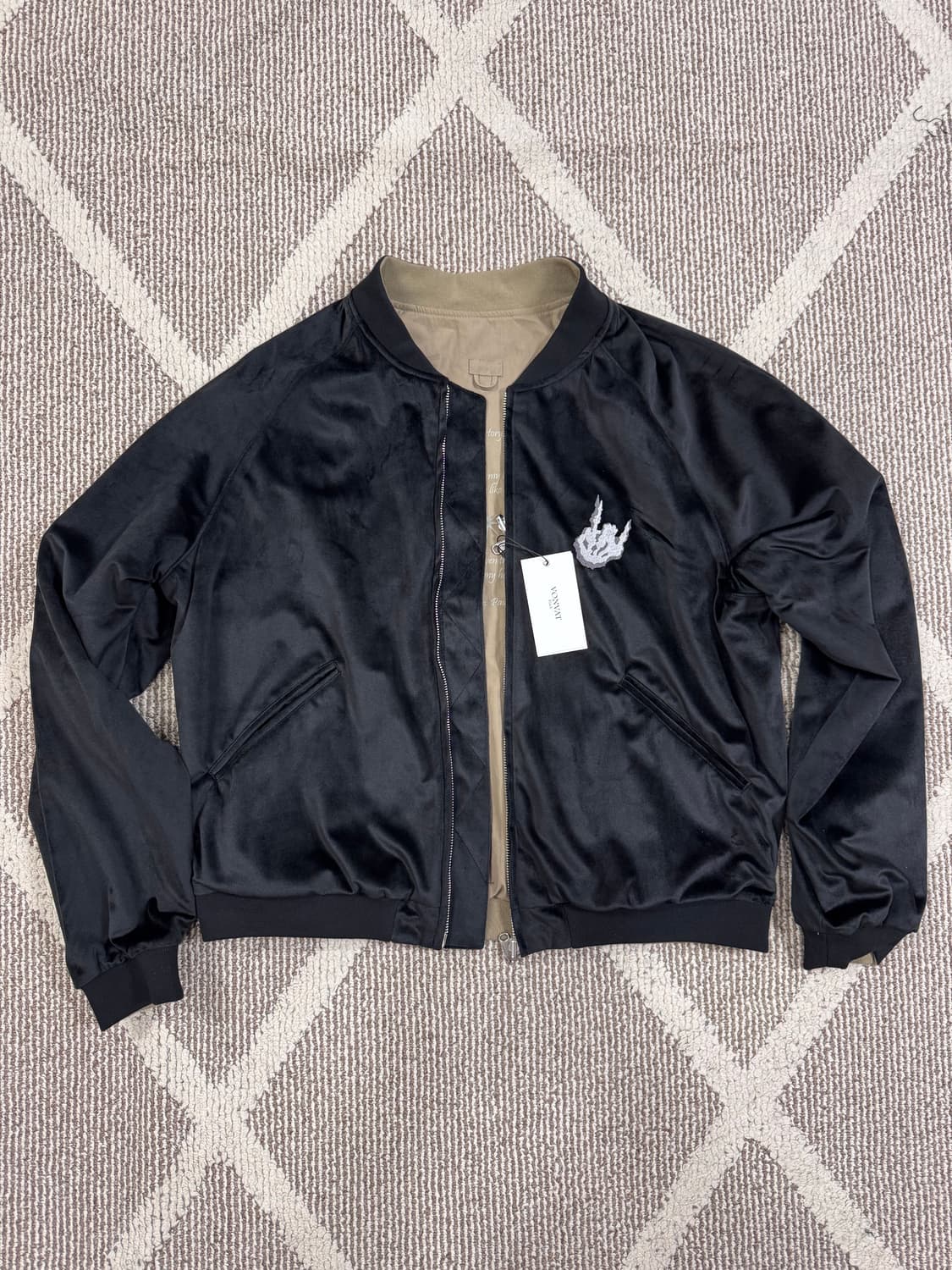 [새제품/L] 본바트 리버시블 수베니어 자켓 - 블랙 / 베이지 상품이미지5