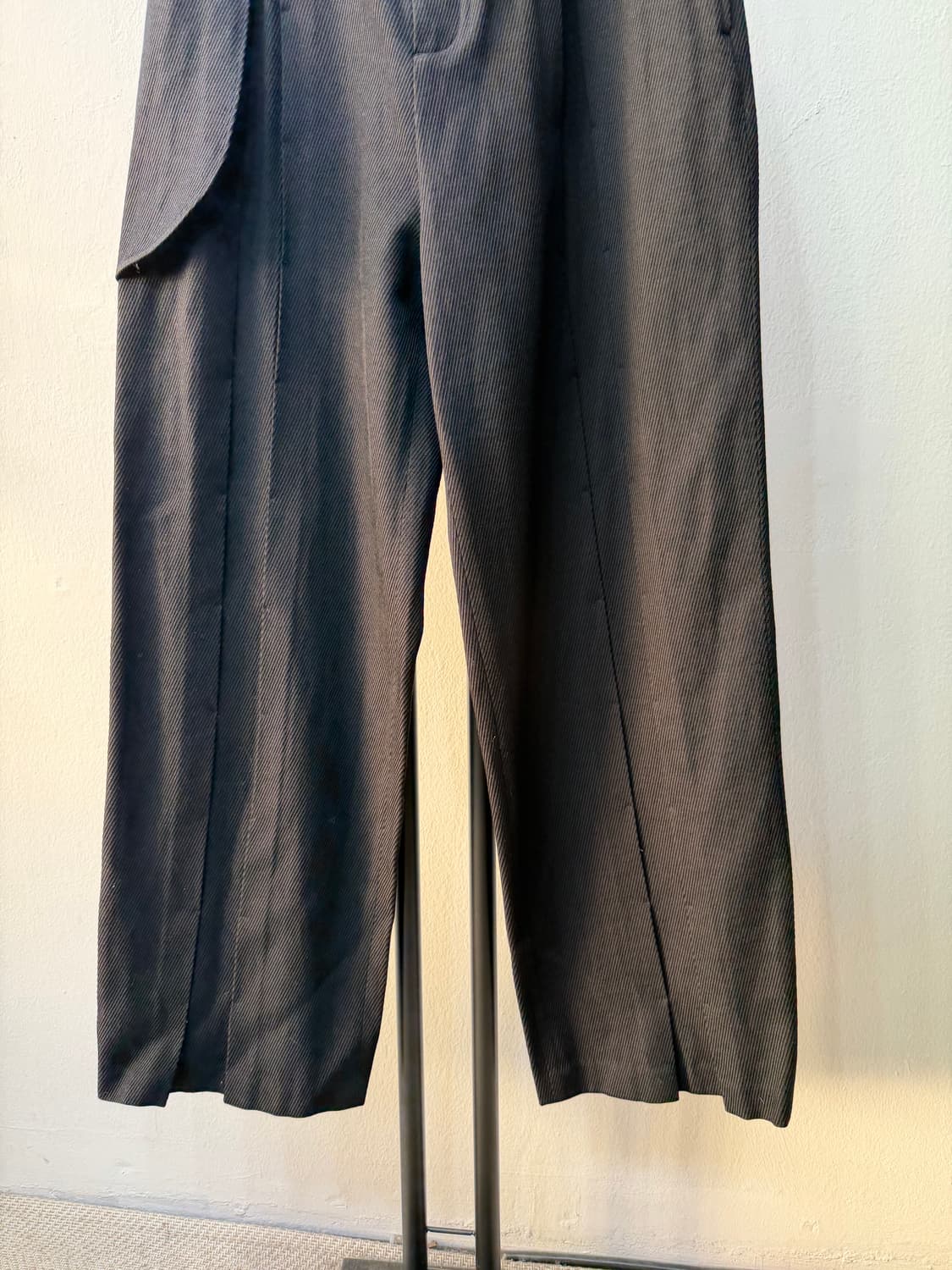 정품) 앤더슨벨 블랙 와이드 팬츠 50(32-34) 상품이미지3