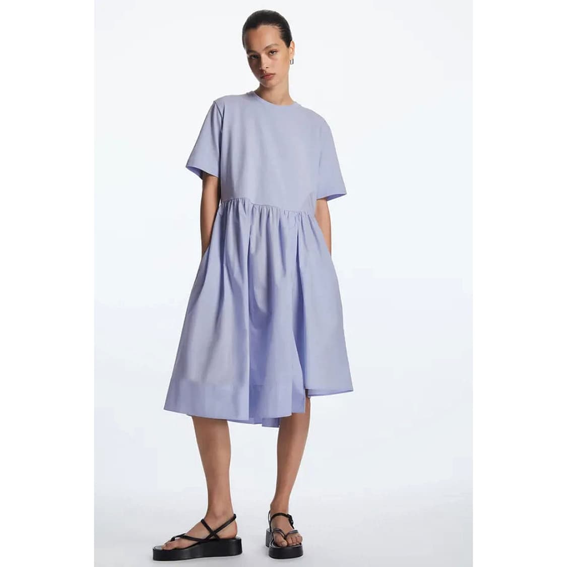 코스 COS 컨트래스트 반팔 드레스 상품이미지1