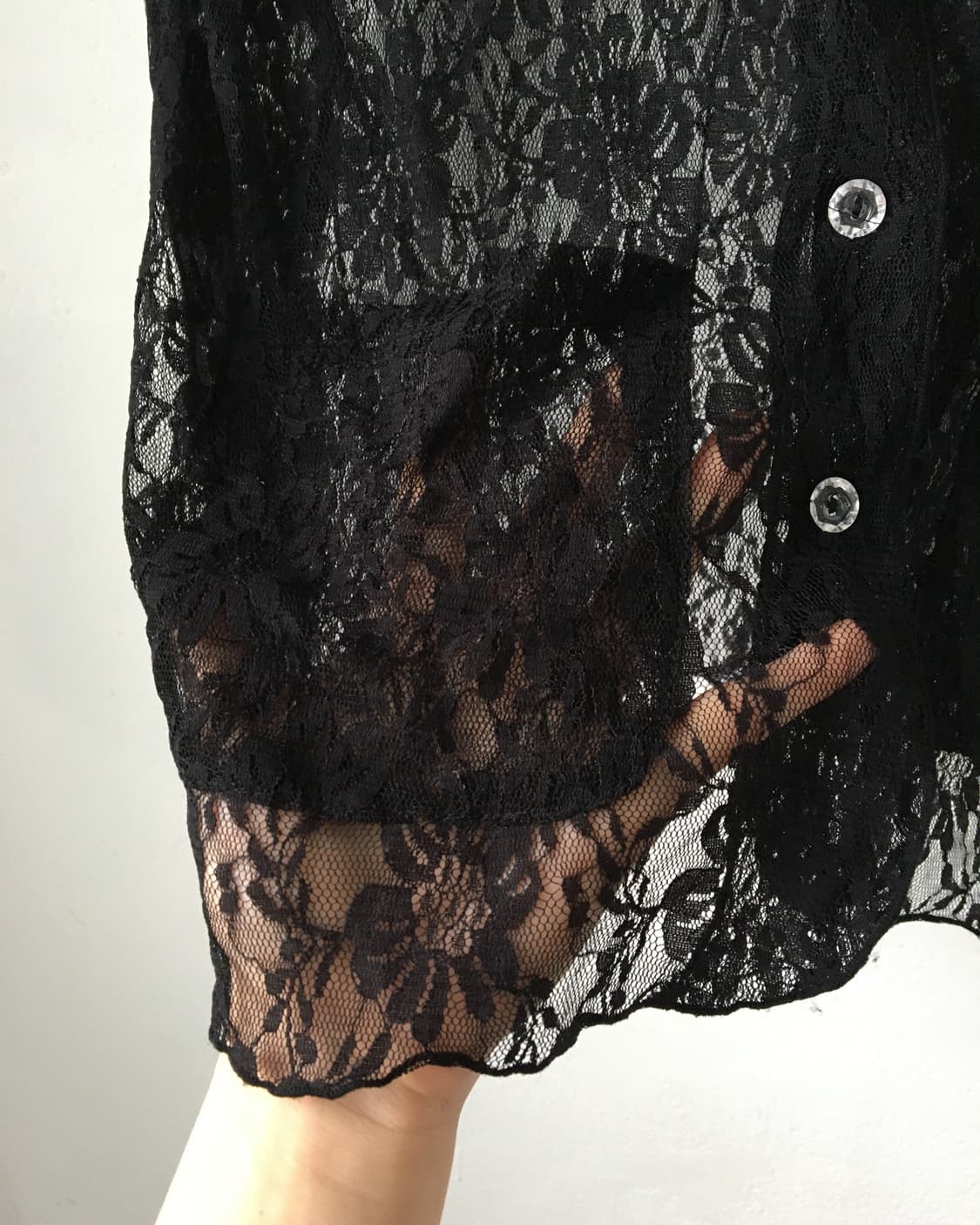 Flower pattern lace shirt 상품이미지5