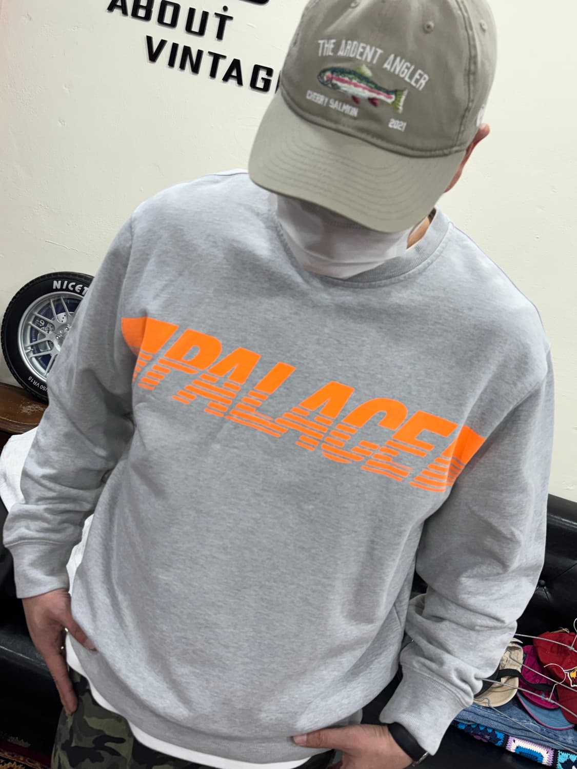 팔라스 오렌지 로고 맨투맨 L 상품이미지2