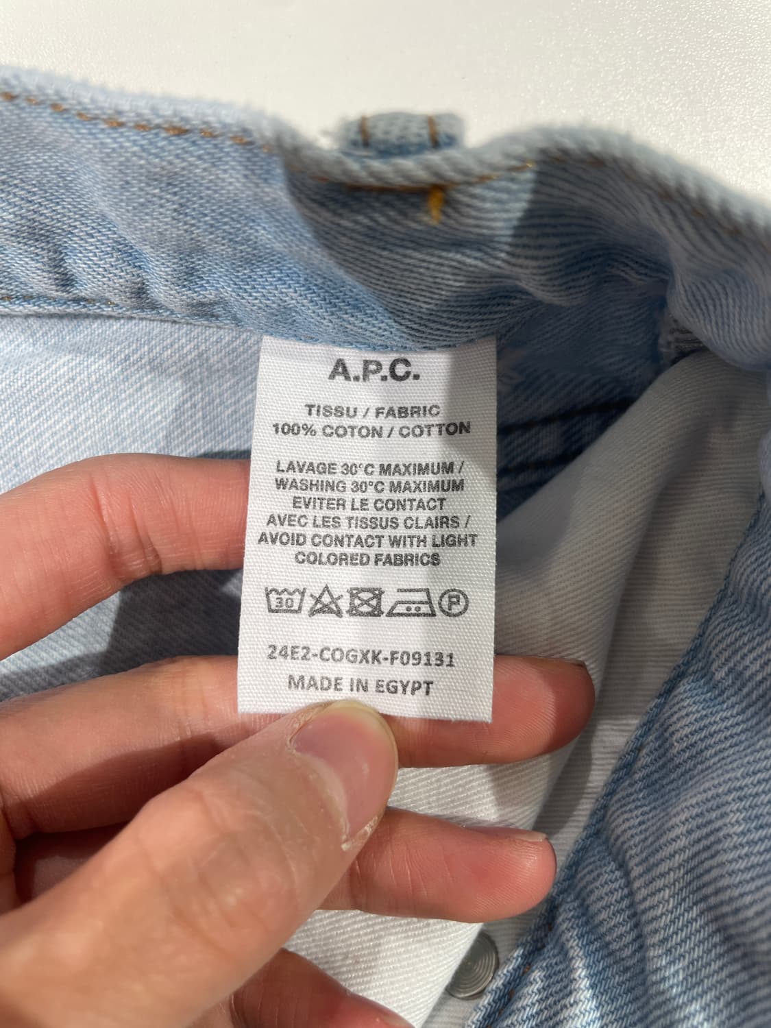 아페쎄 연청 데님 팬츠 상품이미지8