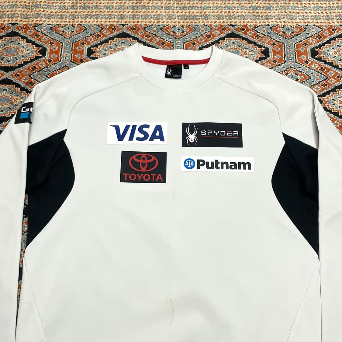 스파이더 US 스키 팀 화이트 유니폼 기모 맨투맨 남성L 상품이미지2