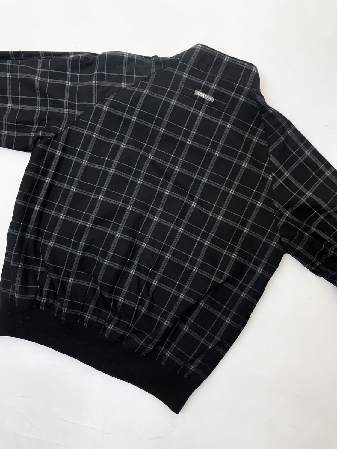 쇼트 뉴욕 체크 집업 블루종 자켓 상품이미지5