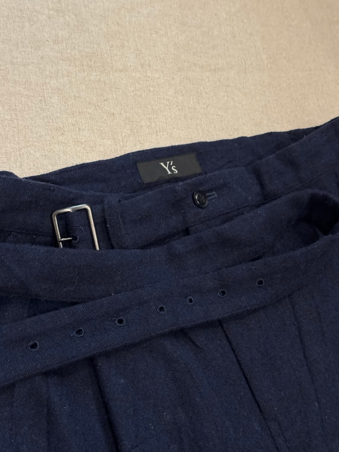 요지야마모토 18aw 보일드 크링클 울 와이드 서스펜더 트라우저 상품이미지8