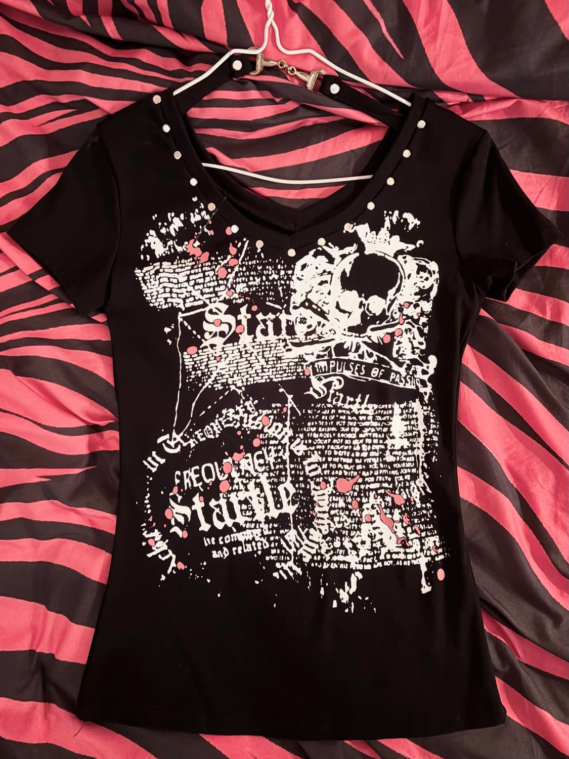 y2k 펑크 갸루 반팔 상품이미지1