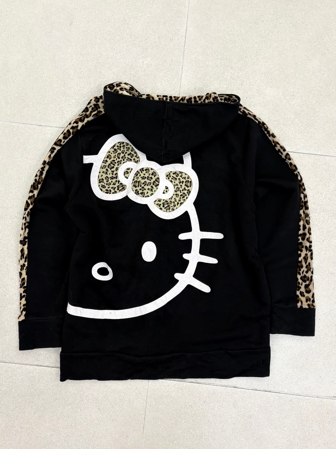 빅사이즈 호피 키티 후드집업 상품이미지2