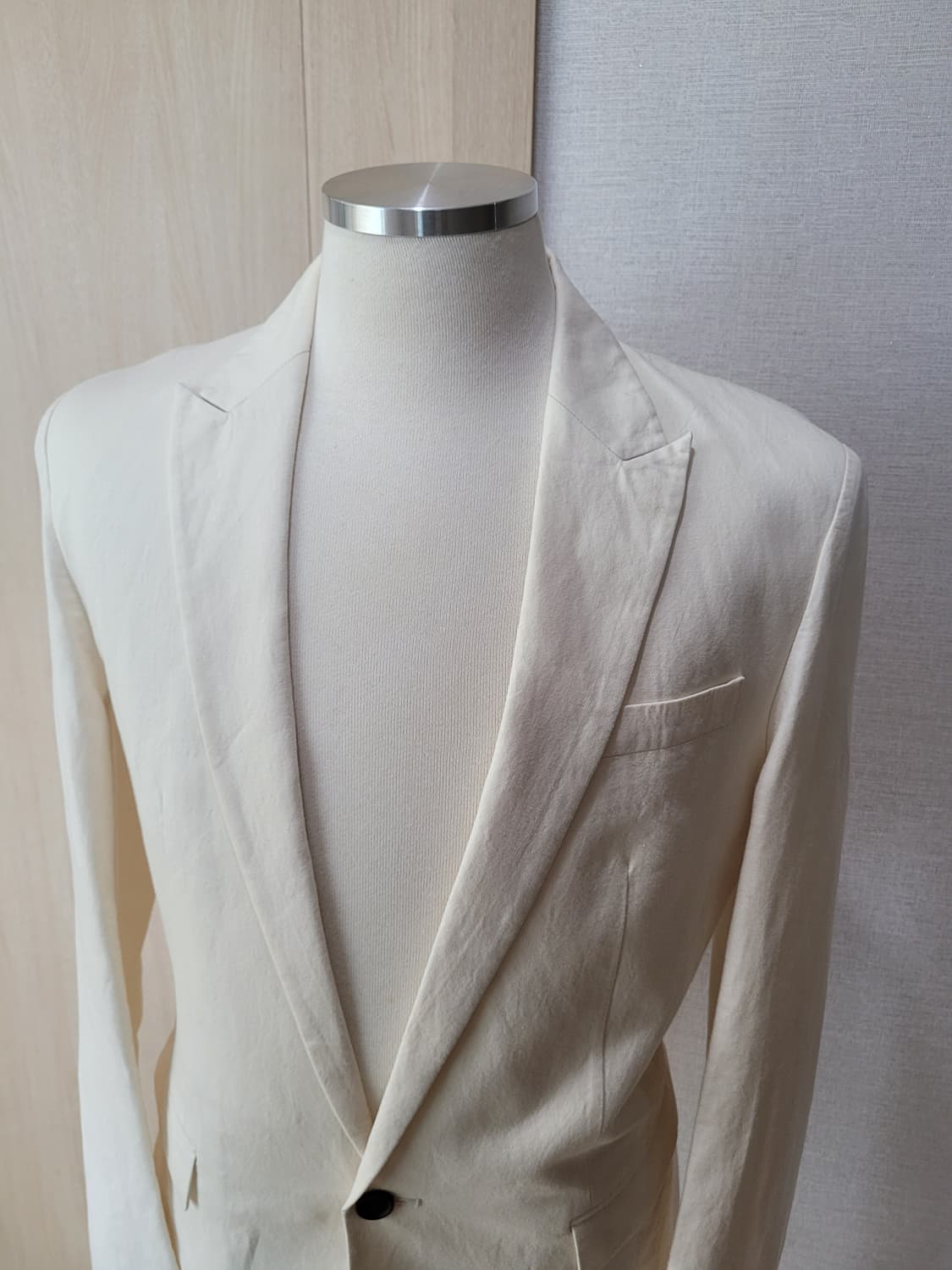 테이트 TATE 남자 원버튼 마혼방 블레이저 100 아이보리 상품이미지2