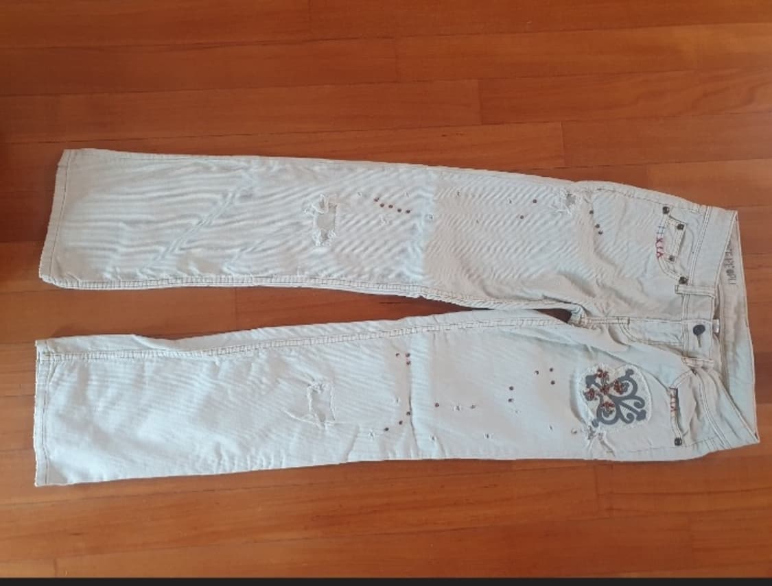 프리피플 자수 코듀로이 데미지 면바지 상품이미지1