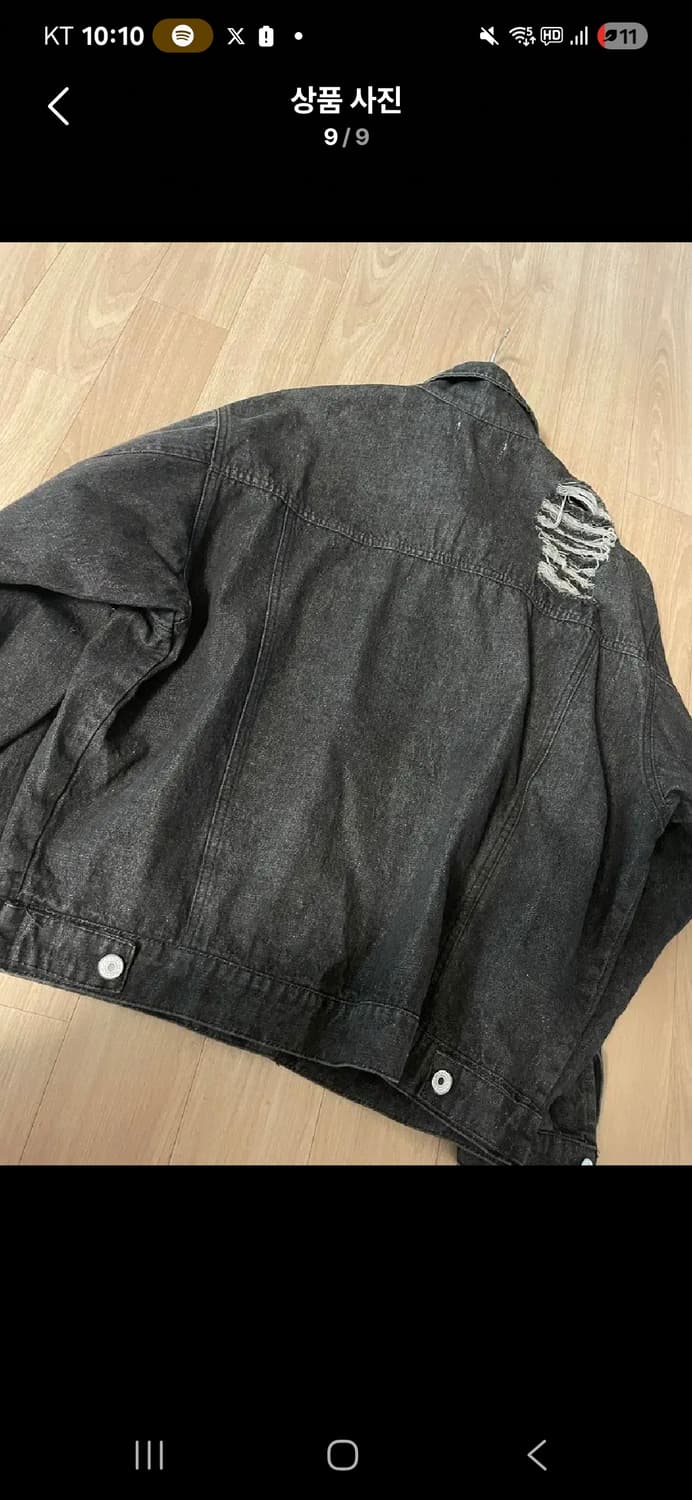 빈티지 펑크 alt 데님 흑청자켓 상품이미지2