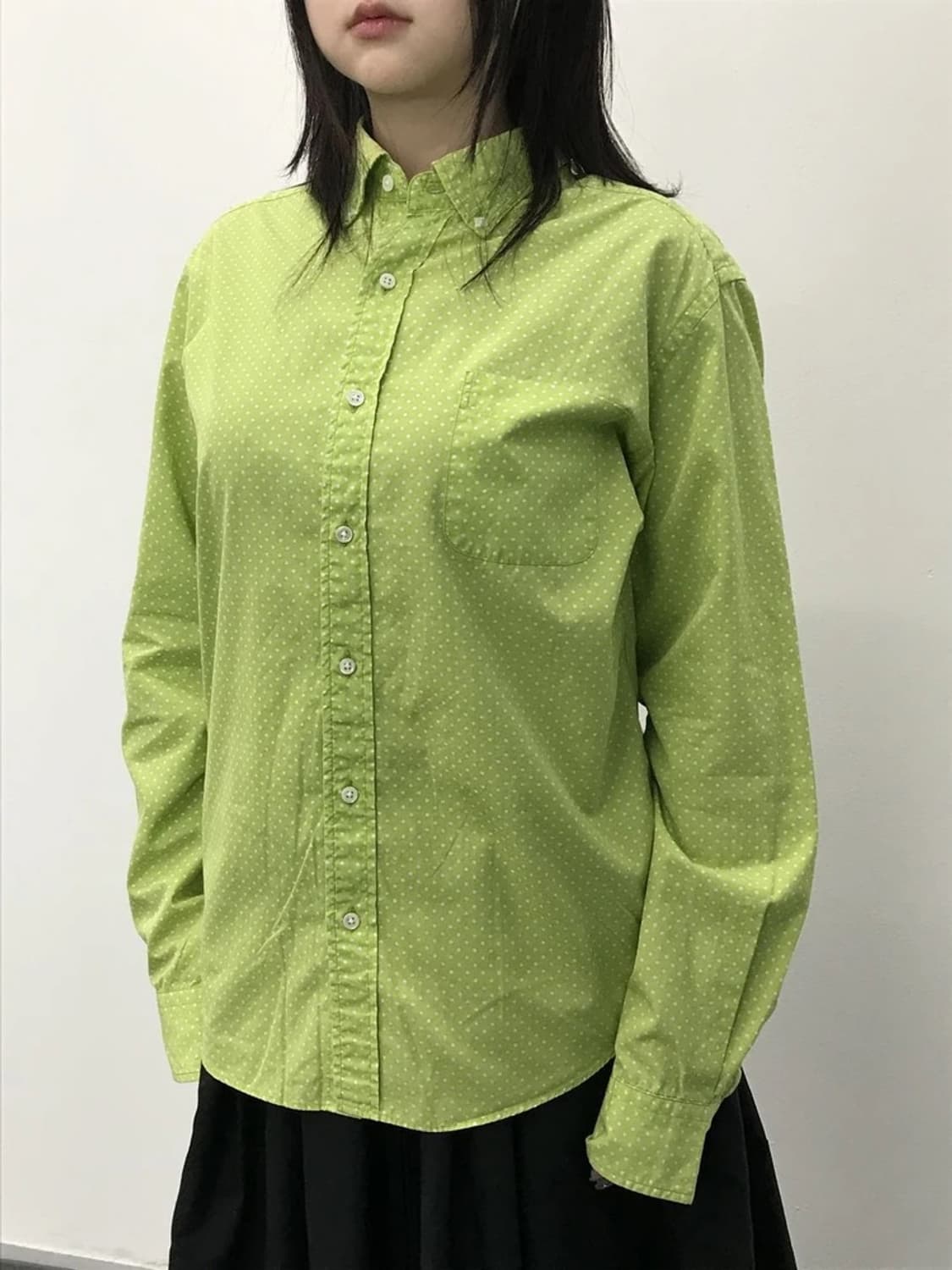 UNITED ARROWS Lime Dot Shirt 상품이미지3