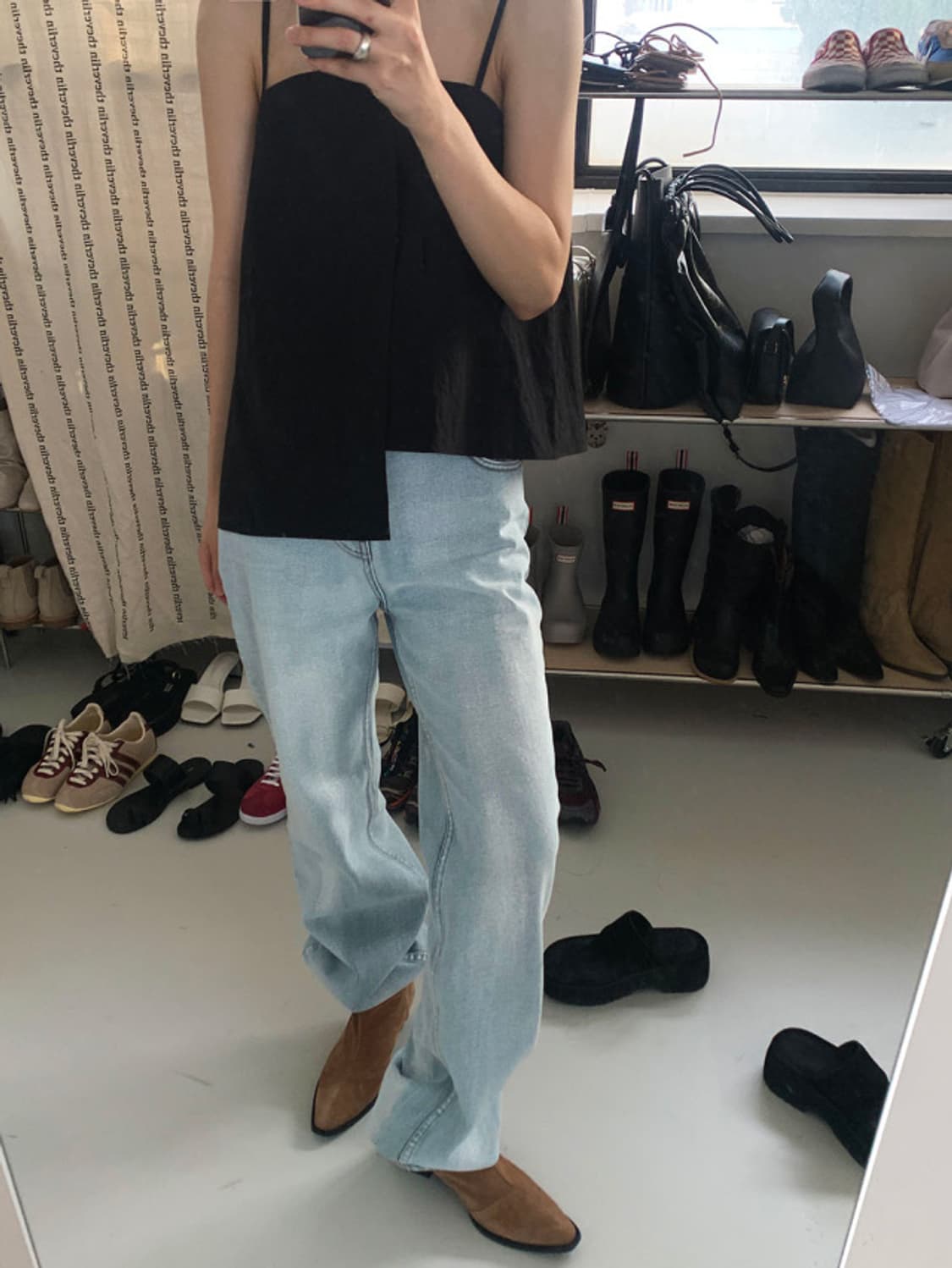 더베를린 유니크 빈티지 워싱 데님 팬츠 오픈와이와이 상품이미지4