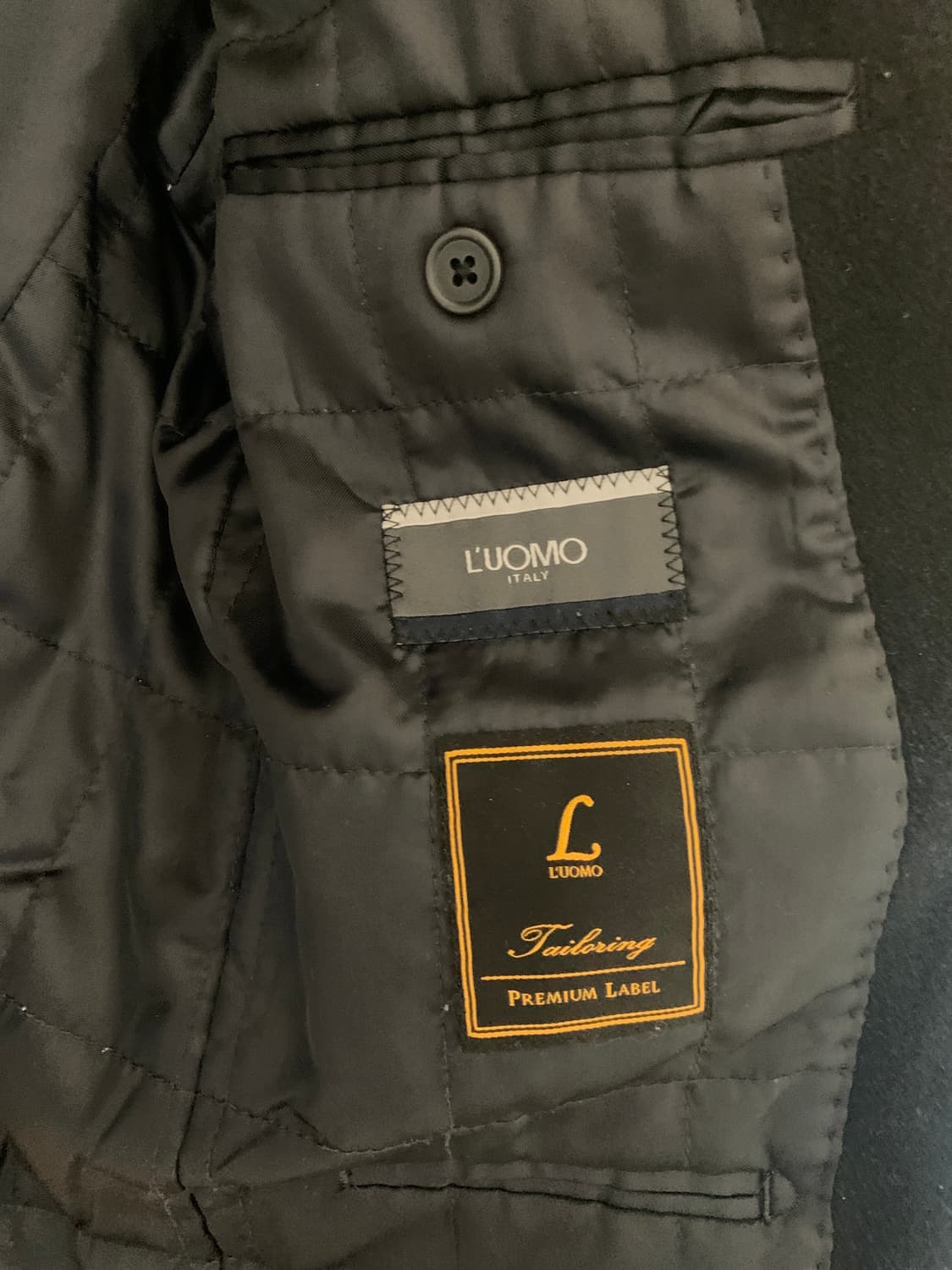 L’UOMO Italy premium 모직 블레이저 자켓 블랙 상품이미지3