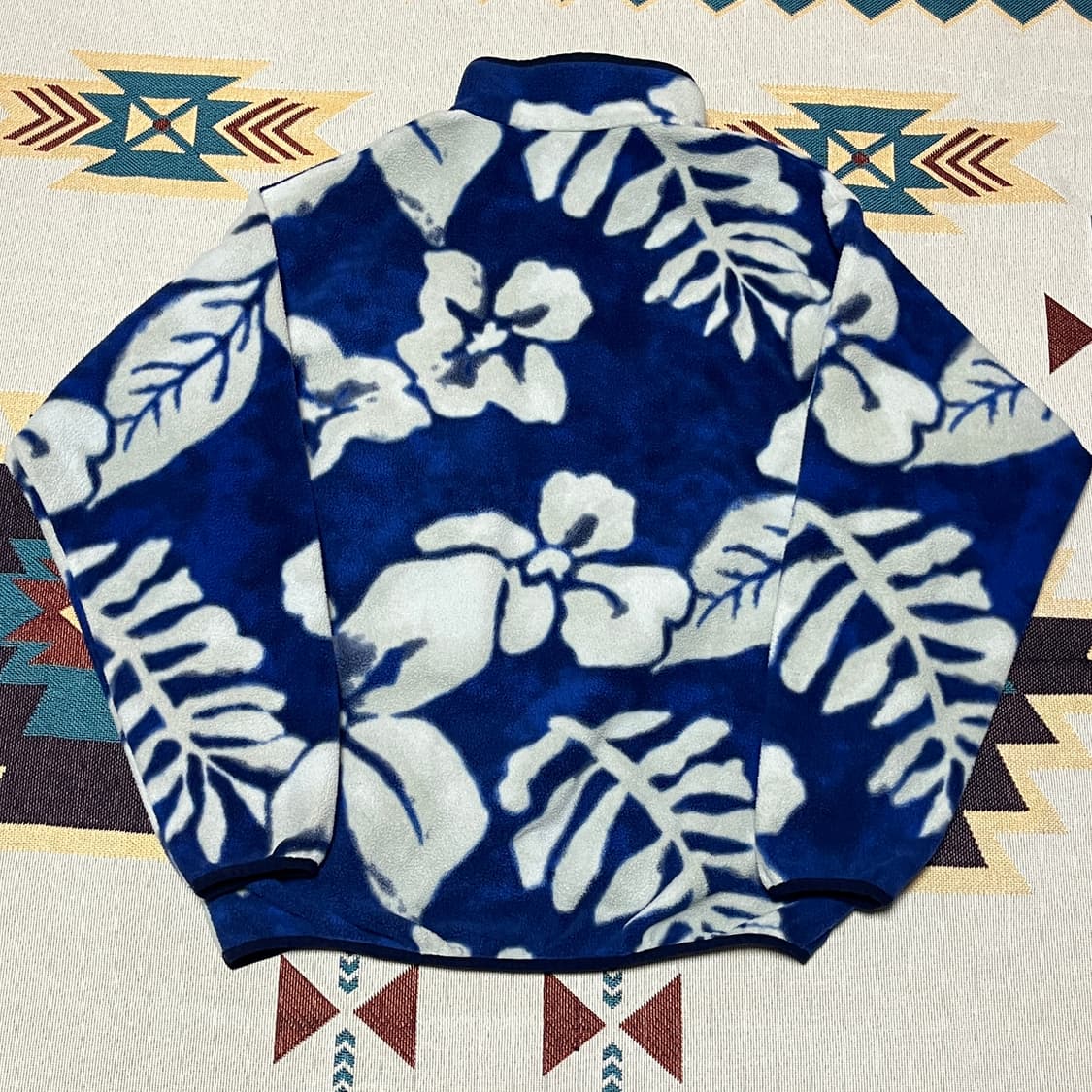 파타고니아 신칠라 스냅티 블루 하와이안 플라워 패턴 L 상품이미지6