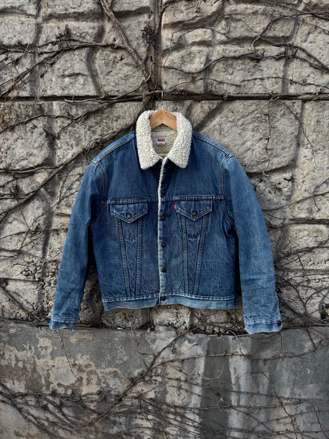 70s 리바이스 빈티지 레드탭 쉐르파 안감 데님 트러커 자켓 웨스턴 상품이미지1