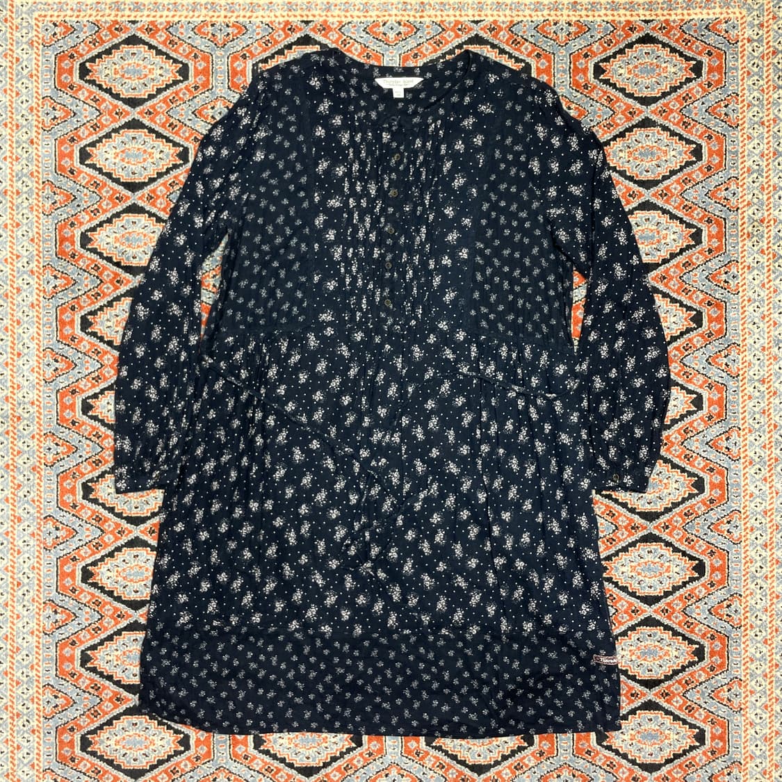 써스데이아일랜드 네이비 보헤미안 롱 원피스 여성S 상품이미지1