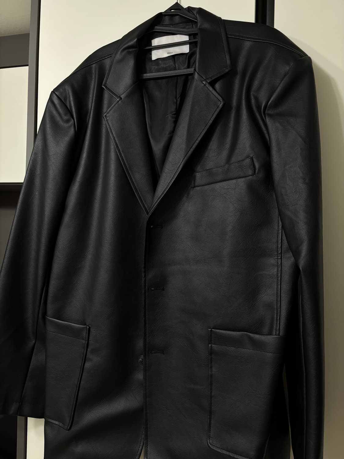 (SGW) Cross Zipper Leather Jacket 상품이미지10