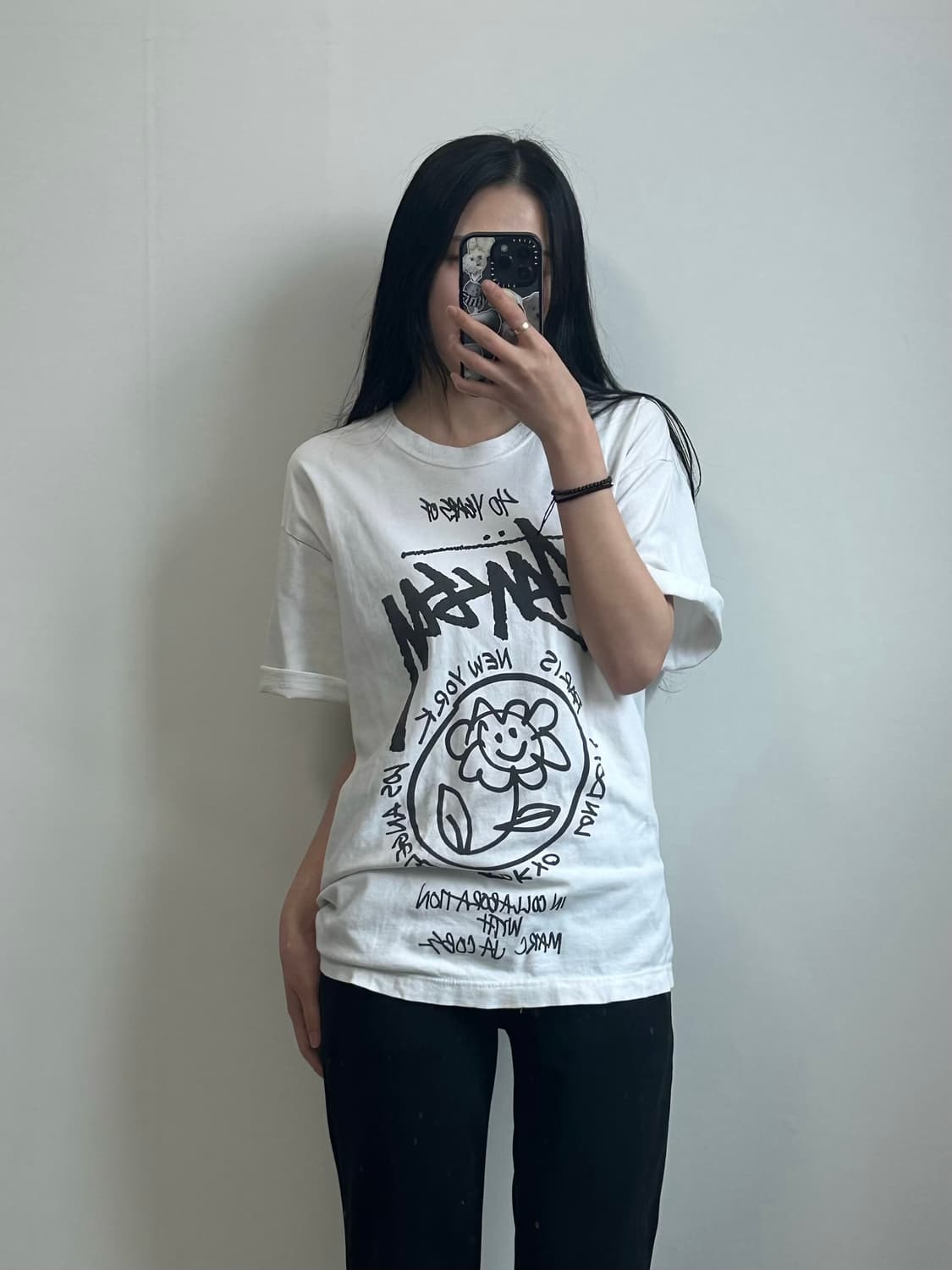 스투시 마크제이콥스 40주년 화이트 반팔 티셔츠 상품이미지1