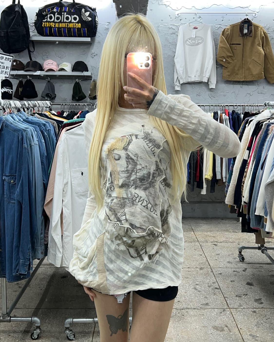 착샷O 빈티지 엔젤코어 페어리 레이스 롱슬리브 상품이미지9