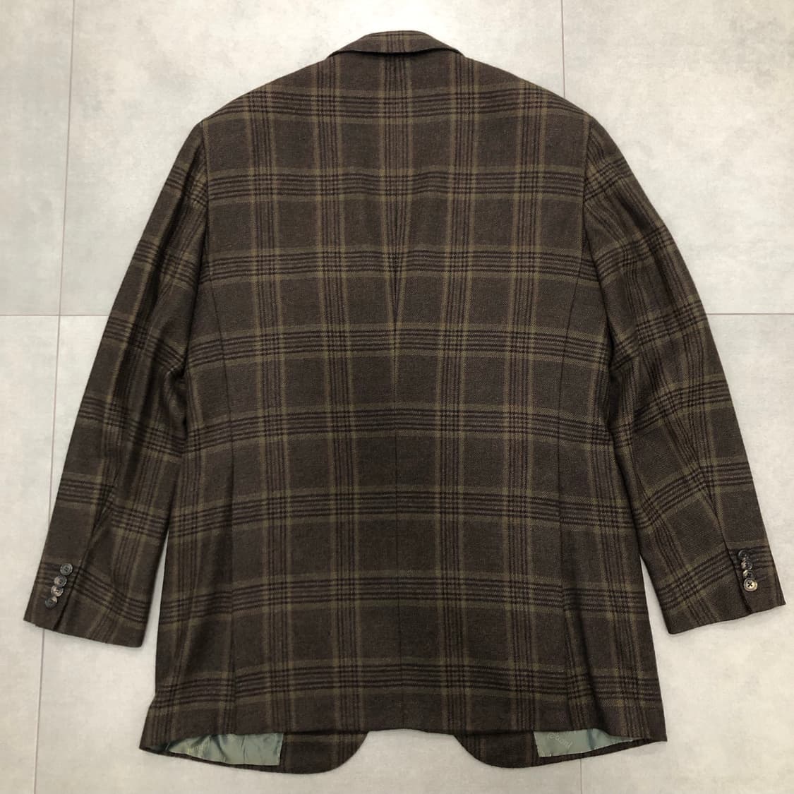 브리오니 캐시미어100 이태리 체크 자켓 40 상품이미지6