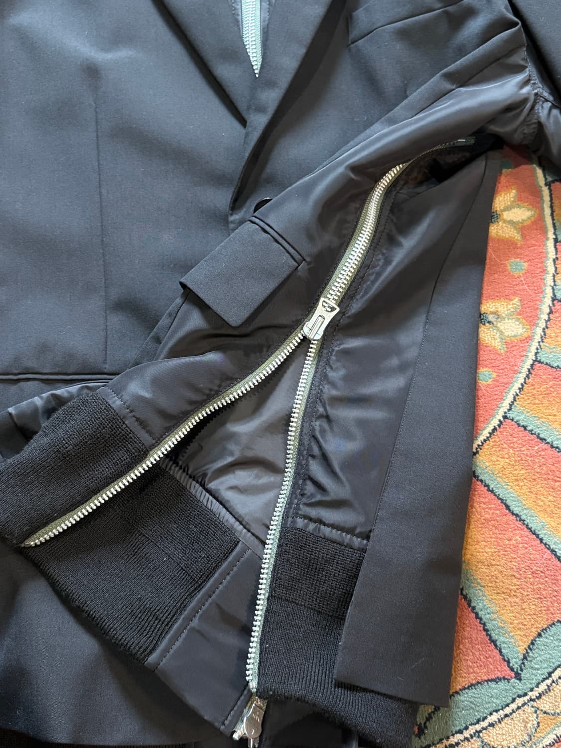 Sacai 사카이 레이어드 싱글 브레스티드 집업 블레이져 24-03266 상품이미지6