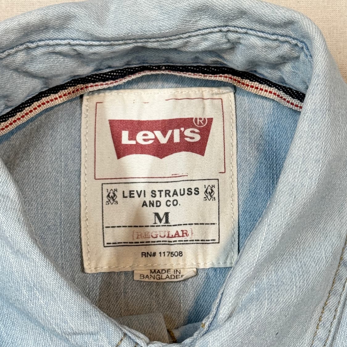 M) 리바이스 투포켓 워크 데님 셔츠 자켓 T버튼 타입 L85 상품이미지6