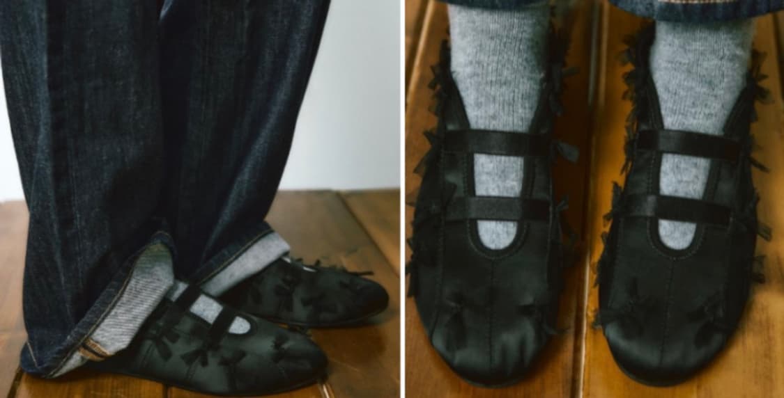 자라 리본 매듭 발레리나슈즈 (플랫슈즈)  상품이미지3