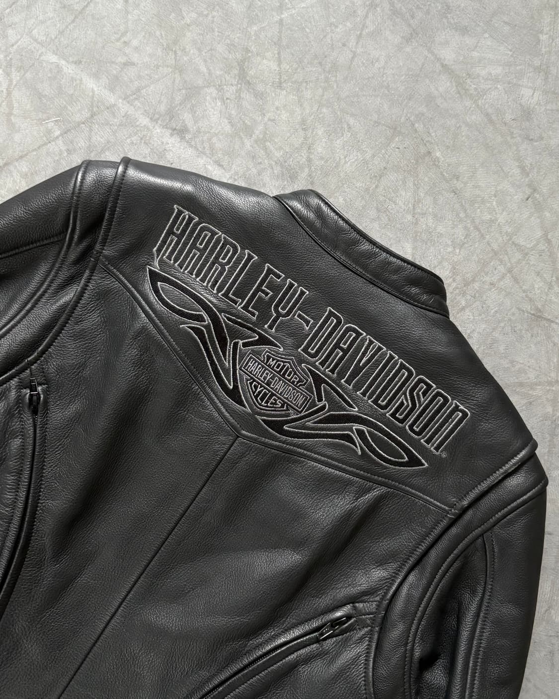 Harley Davidson 할리데이비슨 리얼 레더 레이싱 자켓 상품이미지3