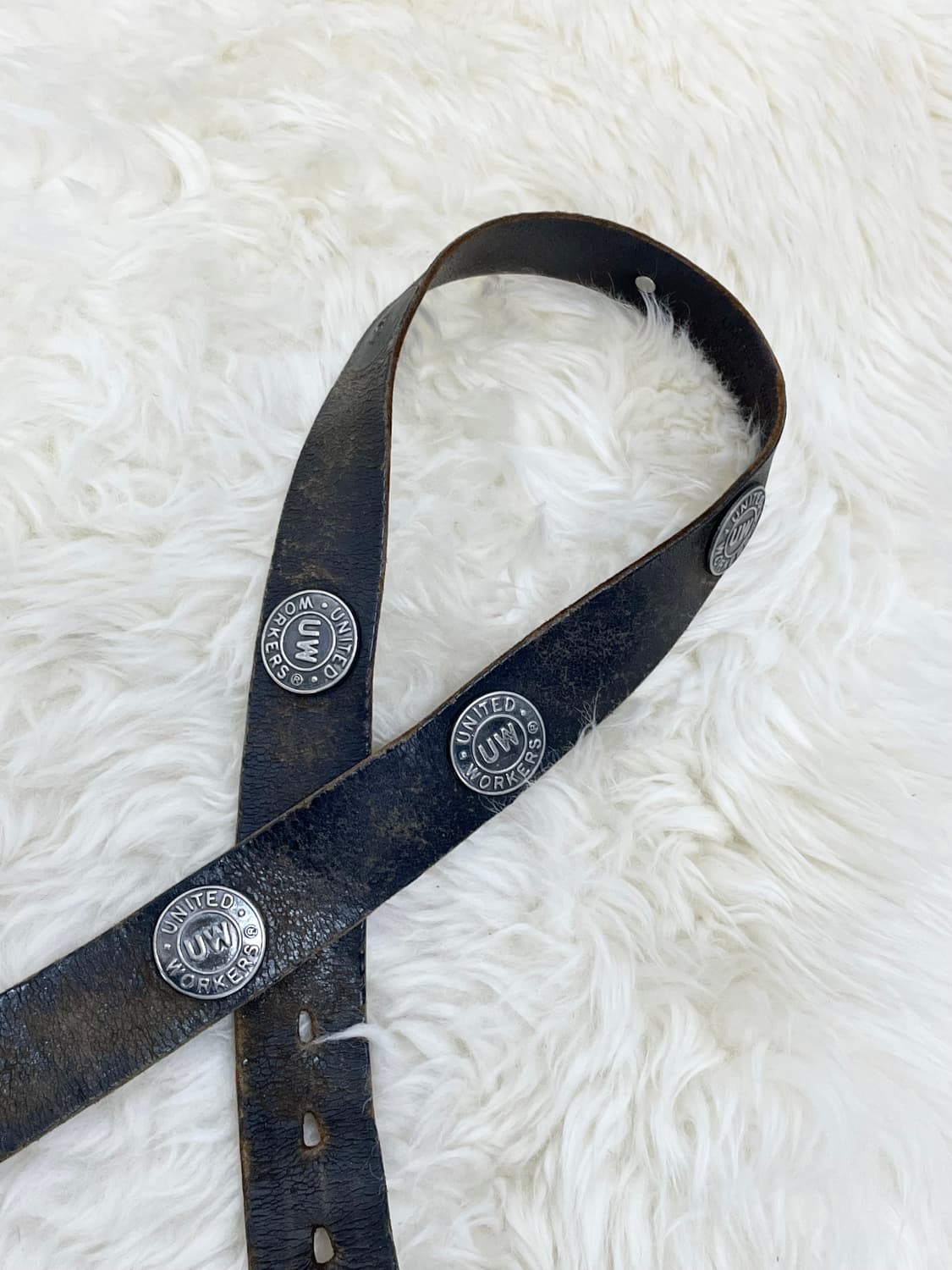 리얼레더 빈티지 스터드 버클 벨트 상품이미지5