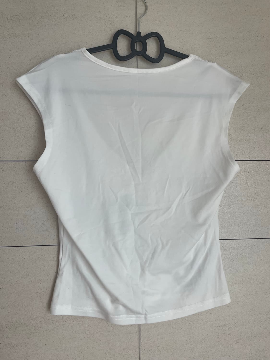 레이스 레터링 슬리브리스 핀터 갸루 상품이미지2