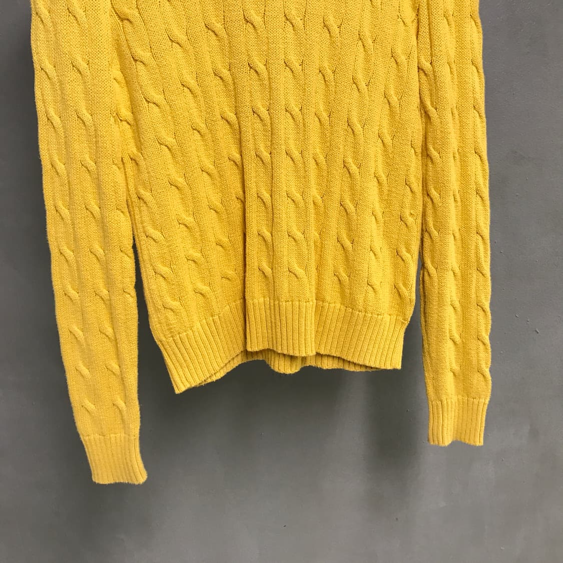 폴로 랄프로렌 케이블 니트 옐로 XS 상품이미지3