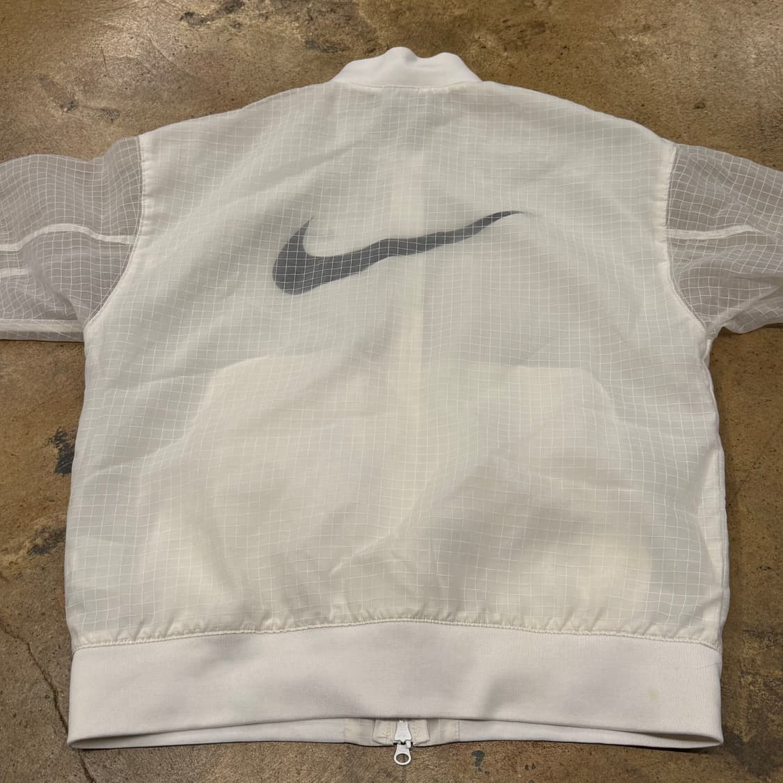 [정품/L] 나이키 화이트 시스루 바람막이 b18 상품이미지4