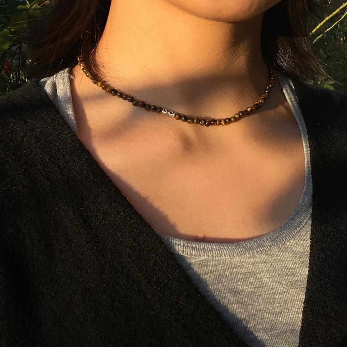 반야사 오리엔탈 천연 담석 초커형 목걸이 빈티지무드 상품이미지3