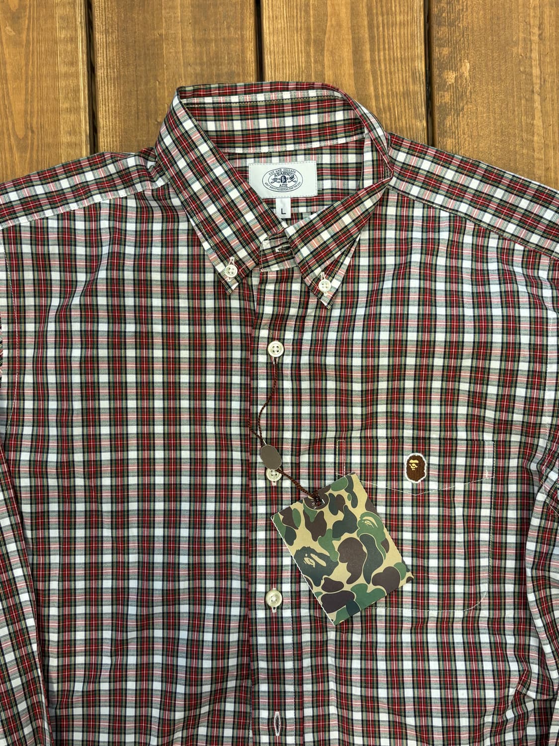 베이프 체크 셔츠 상품이미지6