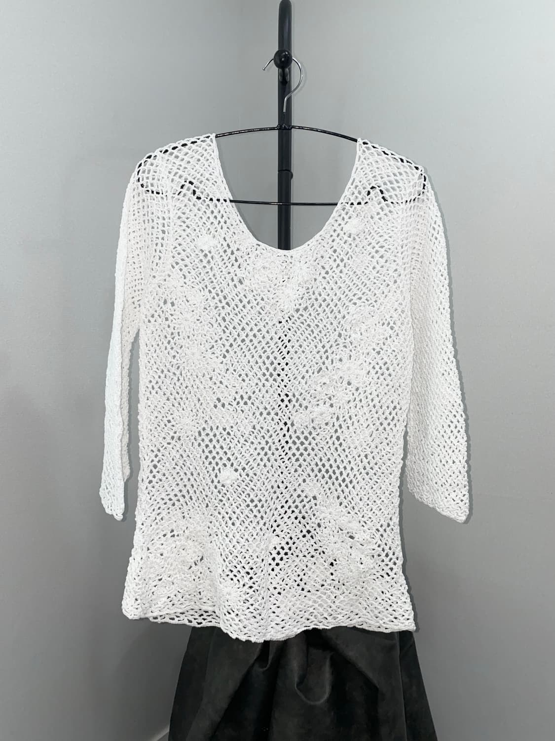 Beaded Crochet Knit Top 상품이미지4