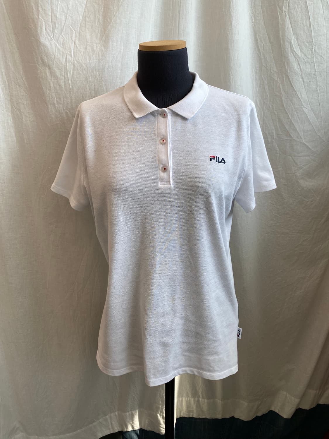 FILA 화이트 피케셔츠(L) 상품이미지1