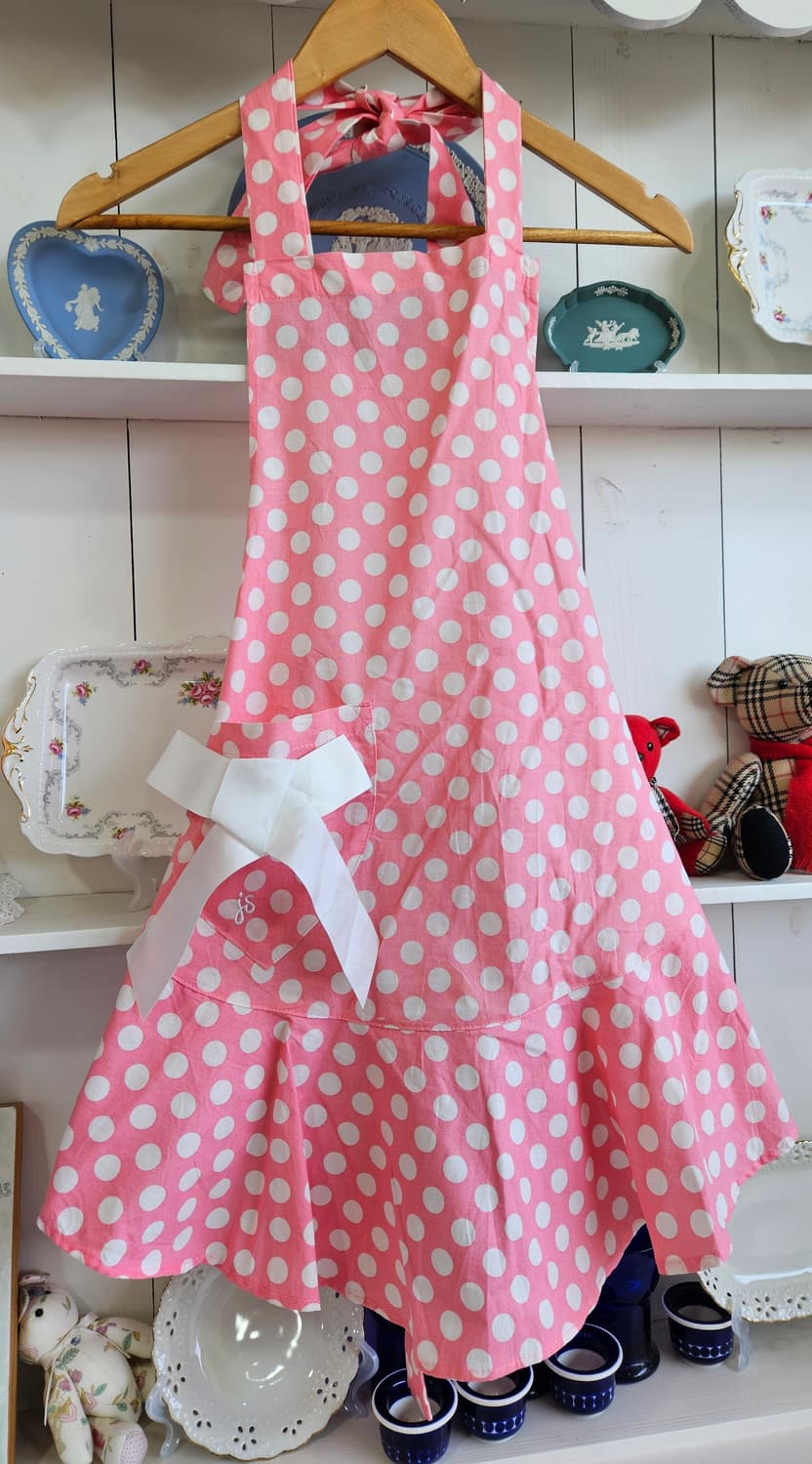 핑크 도트 리본 에이프런 상품이미지2