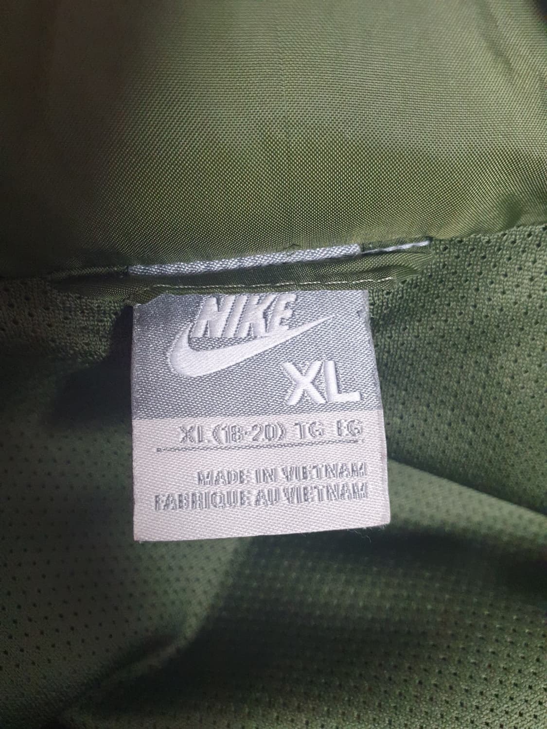 나이키 카키 히든 후드 바람막이 자켓 XL 메쉬안감 상품이미지9