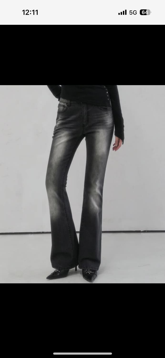 비바셔스 Deau Bootscut Denim Pants BLACK  M 상품이미지1