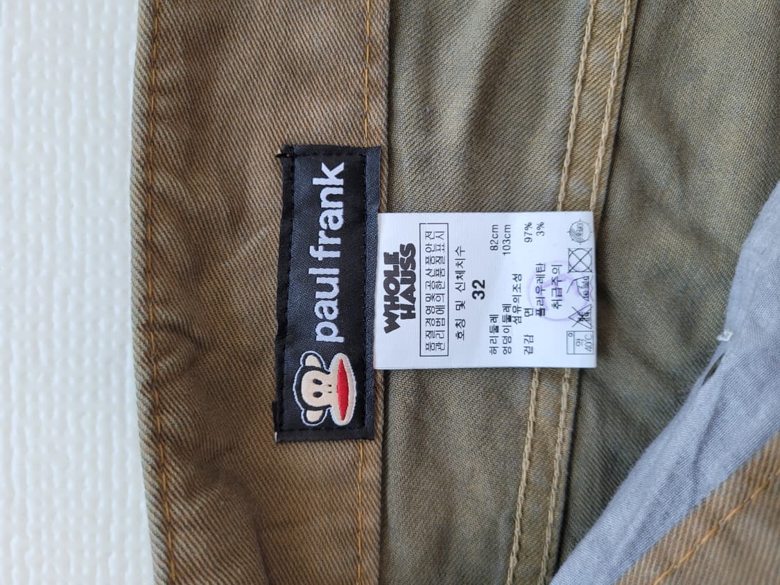 홀하우스 WHOLE HAUSE 남자 오일워싱 청바지 33 카키브라운 상품이미지6